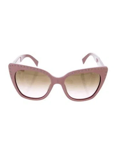 Pre-owned Moschino Cat-eye Gradient Sunglasses In Pink