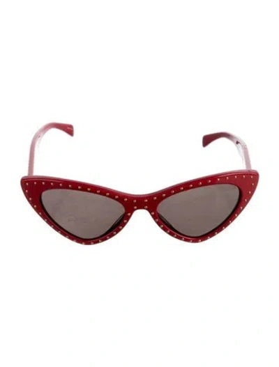 Pre-owned Moschino Cat-eye Tinted Sunglasses In Red