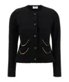 Moschino Metallic-trim Tailored Blazer In Black