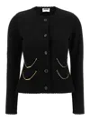 Moschino Chain Cardigan With Laced Hem
