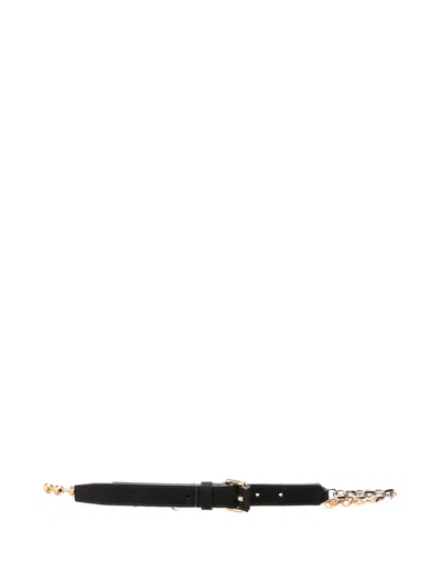 Moschino Chain-detail Belt In Black