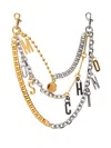 Moschino Chain-link Bag Charm In Gold