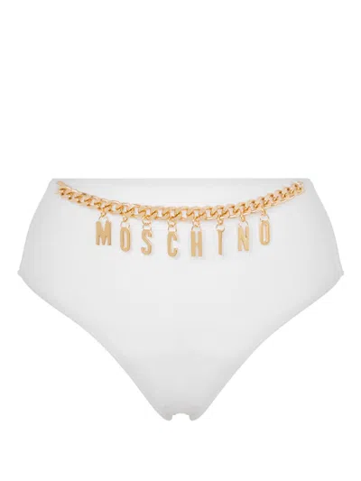 Moschino Chain-link Bikini Bottom In White