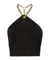 Moschino Chain-link Cropped Top In Black