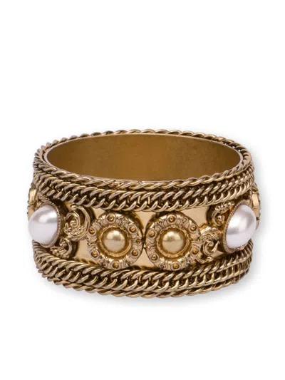 Moschino Chain Link-detail Bracelet In Oro Vecchio