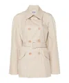 Moschino Chain Link-detail Trench Coat In Nude