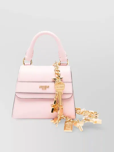 Moschino Chain-link Strap Shoulder Bag In Pink