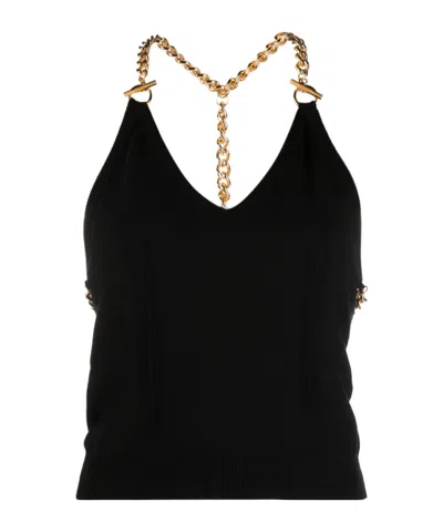 MOSCHINO MOSCHINO OPEN BACK CHAIN LINK TOP