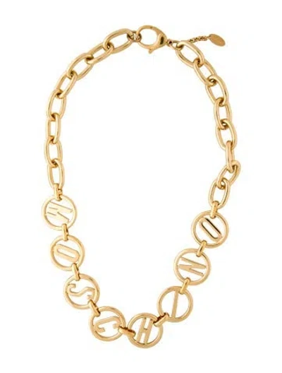 Pre-owned Moschino Chain Necklace, 24.25" In Multi