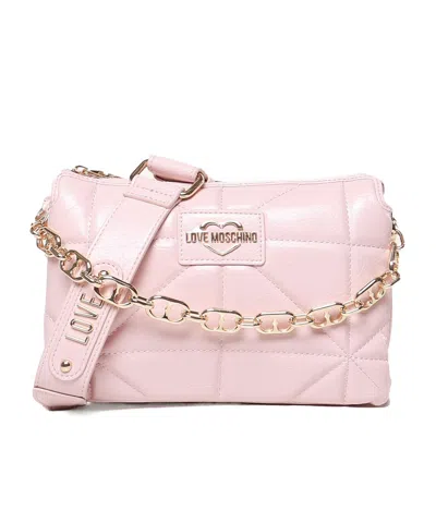 Moschino Chain Shoulder Bag In Pink