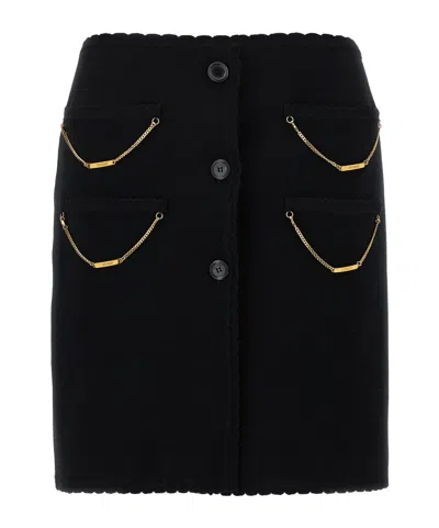 MOSCHINO MOSCHINO CHAIN ELASTIC WAISTBAND SKIRT