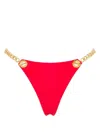 Moschino Chain Strap Bikini Bottom In Red