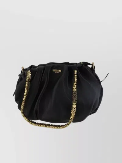 Moschino Chain Strap Shoulder Bag In Black