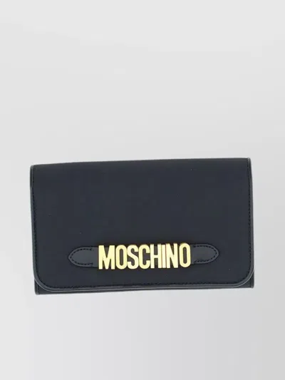 Moschino Chain Wallet Rectangular Shape In Black