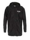 Moschino Logo Print Over Windbreaker In Negro