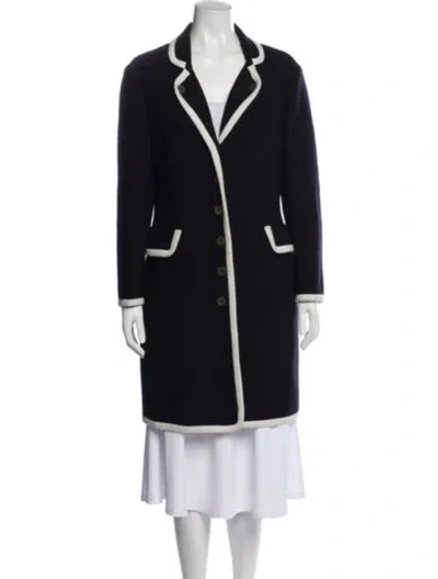 Pre-owned Moschino Cheap And Chic 1990's Virgin Wool Coat In Multi