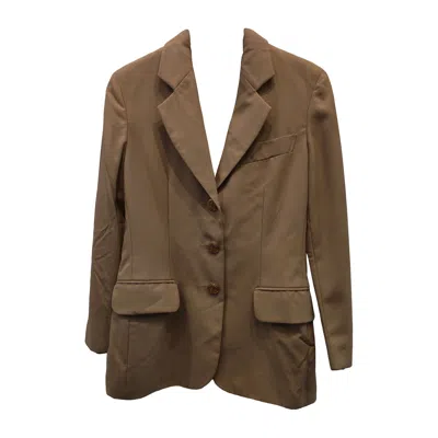 Pre-owned Moschino Cheap And Chic 1990s  Beige Blazer Size 40 In Brown