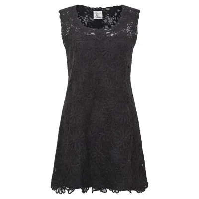 Pre-owned Moschino Cheap And Chic 1990s Moschino Cheap & Chic Black Beaded Textured Slip Dress