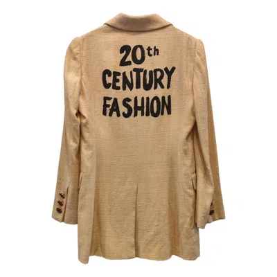 Pre-owned Moschino Cheap And Chic 1990s  Nature Friendly 20th Century Fashion Blazer Size42 In Brown