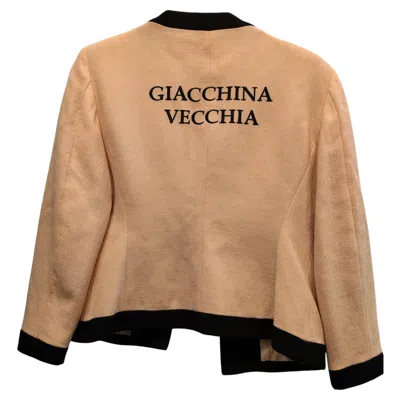 Pre-owned Moschino Cheap And Chic 1990s Moschino "giacchina Vecchia" Pink And Black Jacket Size 40