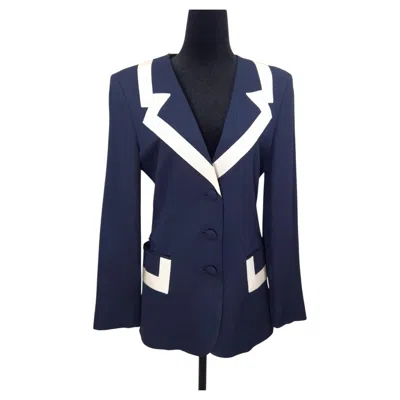 Pre-owned Moschino Cheap And Chic 1990s Vintage Blue Blazer