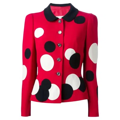 Pre-owned Moschino Cheap And Chic 1990s Vintage Red Dot Jacket Size 46 Unisex