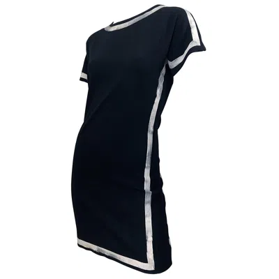 Pre-owned Moschino Cheap And Chic 2000s Moschino Cheap & Chic Black And White Size 6 8 Hand Painted Vintage Dress
