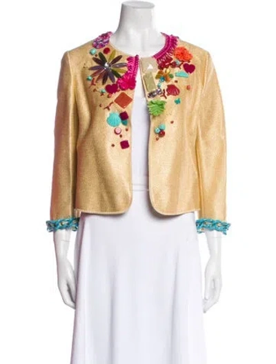 Pre-owned Moschino Cheap And Chic 2011 Printed Evening Jacket In Neutral
