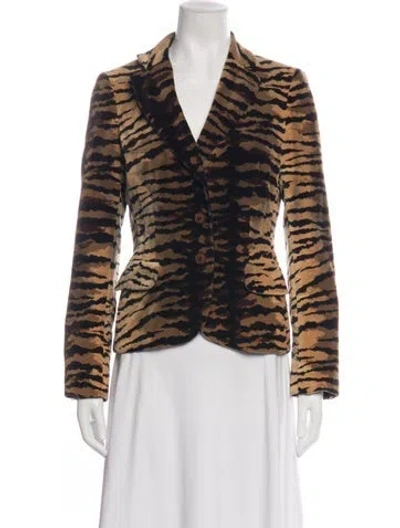 Pre-owned Moschino Cheap And Chic Animal Print Blazer In Multicolor