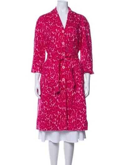 Pre-owned Moschino Cheap And Chic Animal Print Coat In Pink