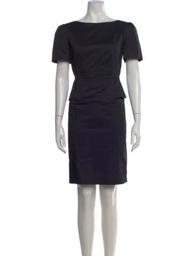 Pre-owned Moschino Cheap And Chic Bateau Neckline Mini Dress In Black