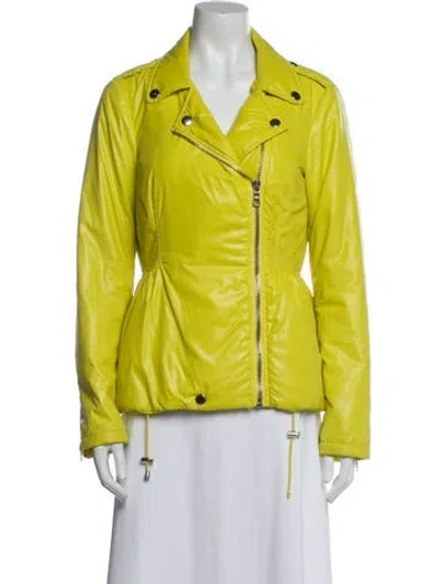 Pre-owned Moschino Cheap And Chic Biker Jacket In Yellow