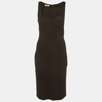 Pre-owned Moschino Cheap And Chic Black Cotton Knit Sleeveless Mini Dress M