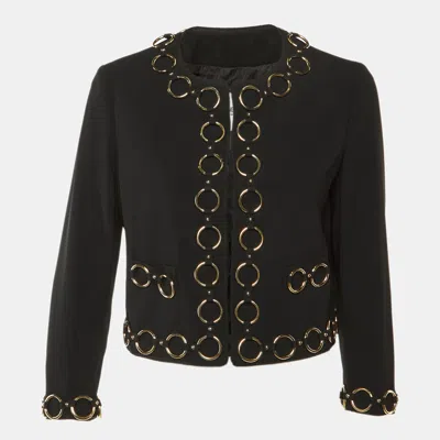 Moschino Cheap & Chic Black Crepe Chain Detail Jacket