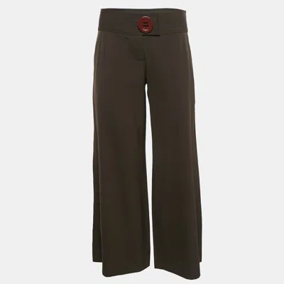 Pre-owned Moschino Cheap And Chic Brown Virgin Wool Culottes M