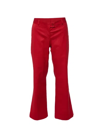 Pre-owned Moschino Cheap & Chic Button-fastening Trousers In Red