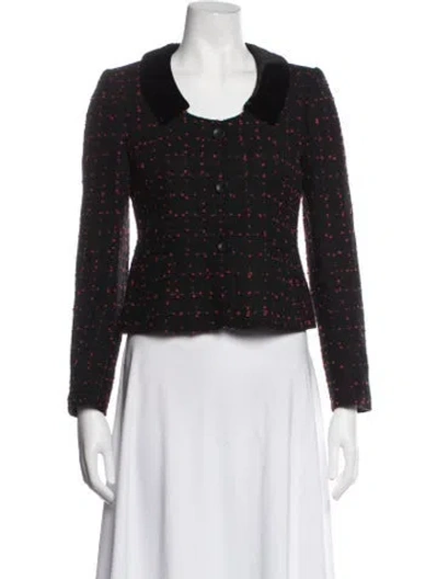 Pre-owned Moschino Cheap And Chic Cashmere Patterned Blazer In Black