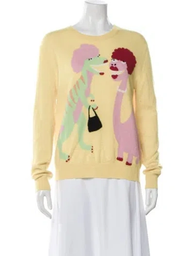 Pre-owned Moschino Cheap And Chic Cashmere Printed Sweater In Green
