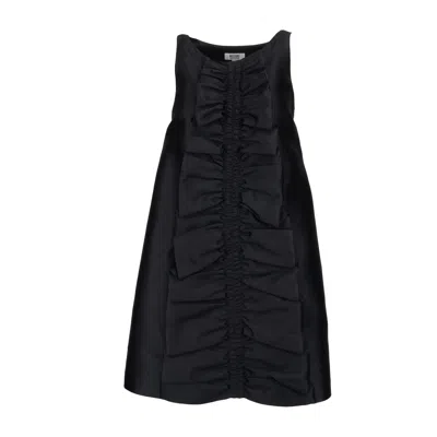 Moschino Cheap And Chic Cocktail Dress With Pleated Ruffles - '00s In Black
