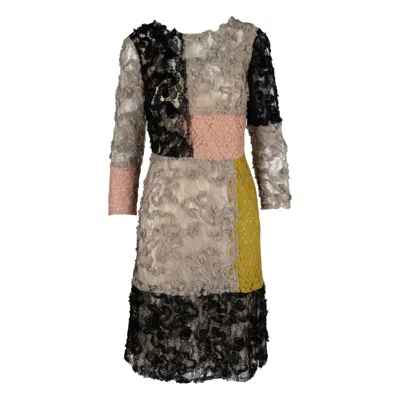 Moschino Cheap And Chic Colorblock Lace Dress - '10s In Multi