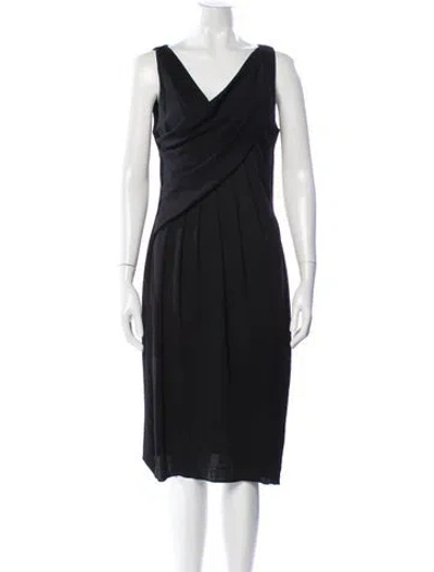 Pre-owned Moschino Cheap And Chic Cowl Neck Midi Length Dress In Black