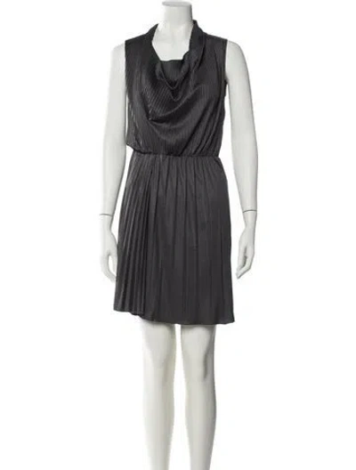 Pre-owned Moschino Cheap And Chic Cowl Neck Mini Dress In Gray