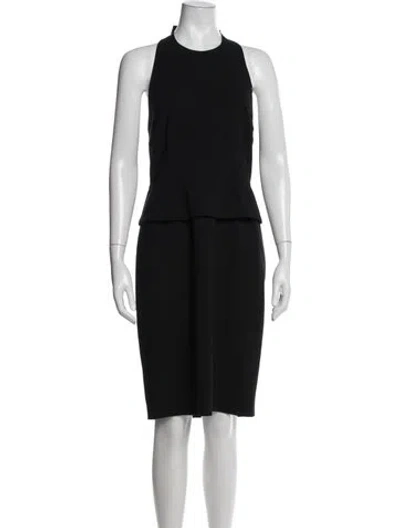 Pre-owned Moschino Cheap And Chic Crew Neck Knee-length Dress In Black