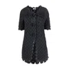 Moschino Cheap And Chic Crochet Jacket With Short Sleeve - '10s In Black