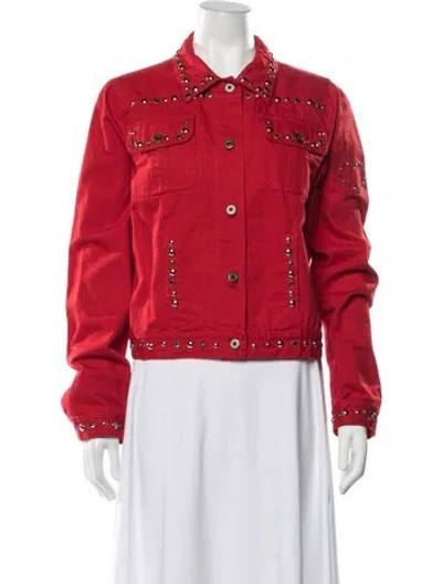 Pre-owned Moschino Cheap And Chic Denim Jacket In Red