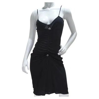 Pre-owned Moschino Cheap And Chic Drawstring Little Black Dress