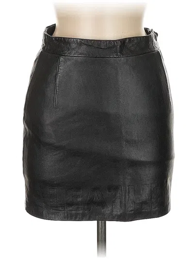 Pre-owned Moschino Cheap And Chic Faux Leather Skirt In Black