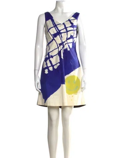Pre-owned Moschino Cheap And Chic Graphic Print Mini Dress In Multi