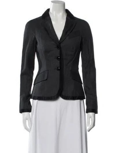 Pre-owned Moschino Cheap And Chic Houndstooth Print Blazer In Grey