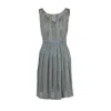 Moschino Cheap And Chic Jacquard And Lace Dress - '00s In Blue